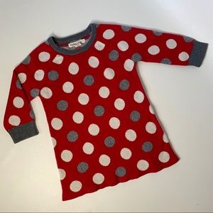 Hatley 12-18m Holiday dots Sweater Christmas dress